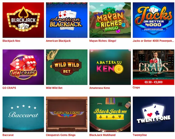 55Bet Casino table